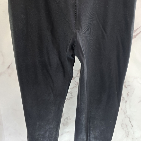 Spanx Leggings Womens XL Faux Vegan Leather Black High Rise Crop Ankle 2437 - Picture 7 of 14